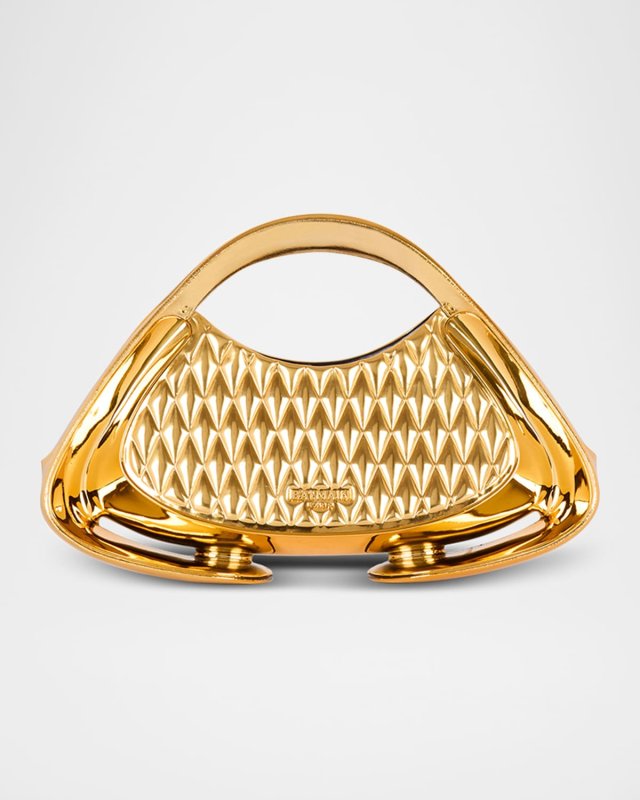 Jolie Madame Medium Top-Handle Bag in Quilted Metallic Faux Leather